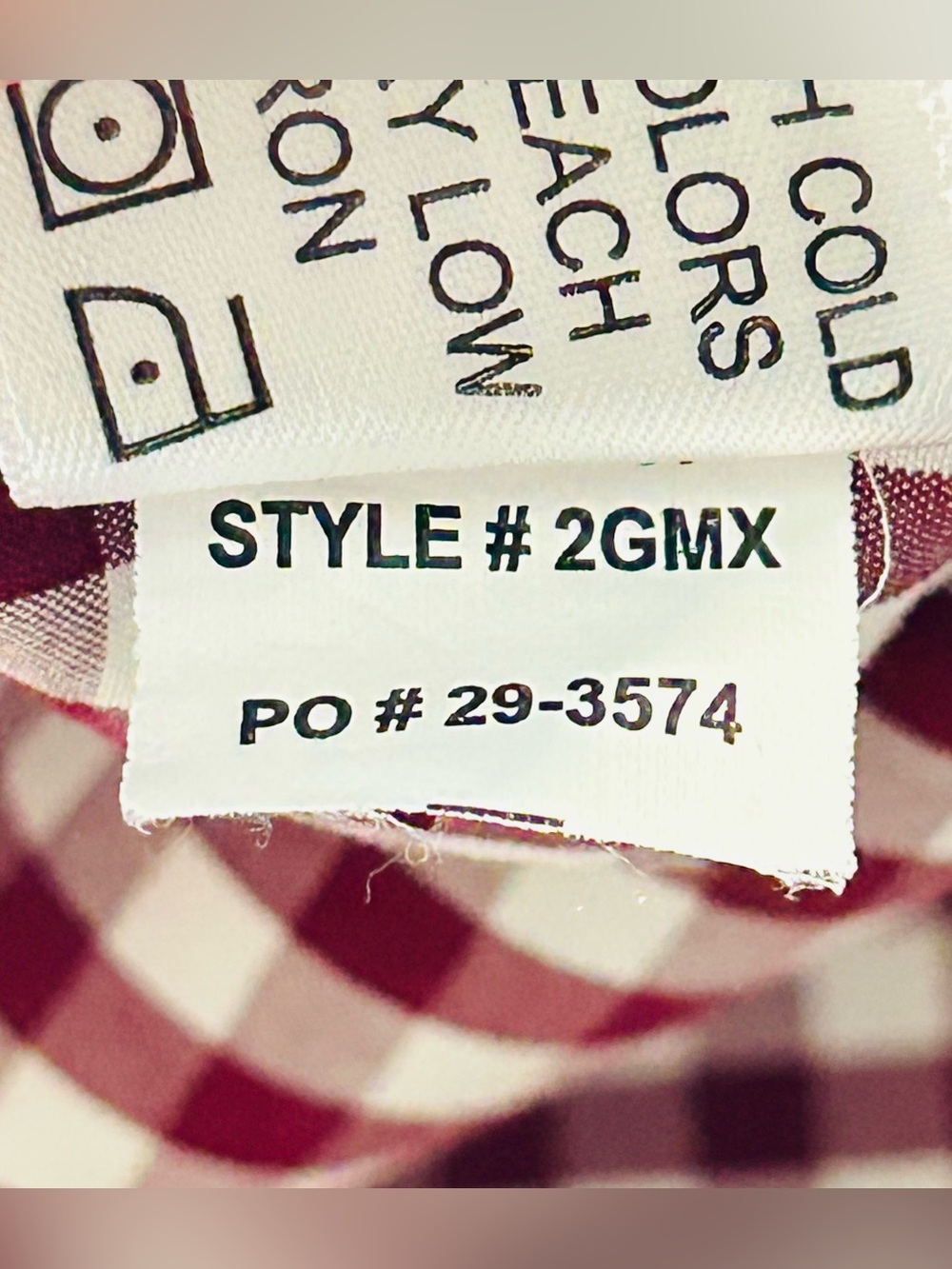 Orvis Heritage Wash Shirt Men size XL burgundy Gingham 100% Cotton Button Down - Picture 7 of 10